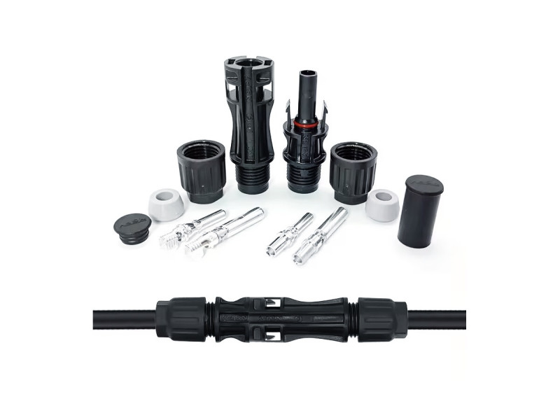 Конектори для підключення сонячних панелей MC4 1000V 30A, пара 2 шт Конектори для підключення сонячних панелей MC4 1000V 30A, пара 2 шт