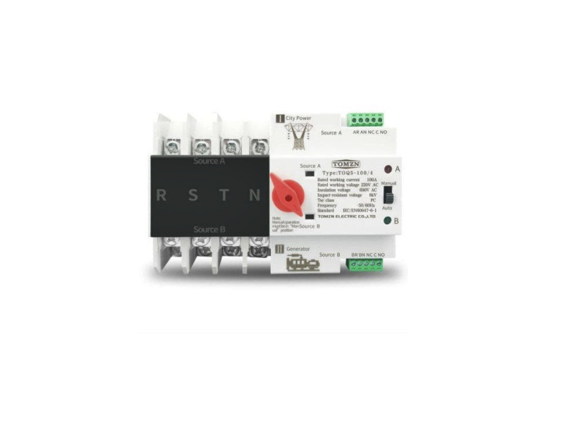 Автоматичний вимикач введення резерву TOMZN АВР 4P 125А